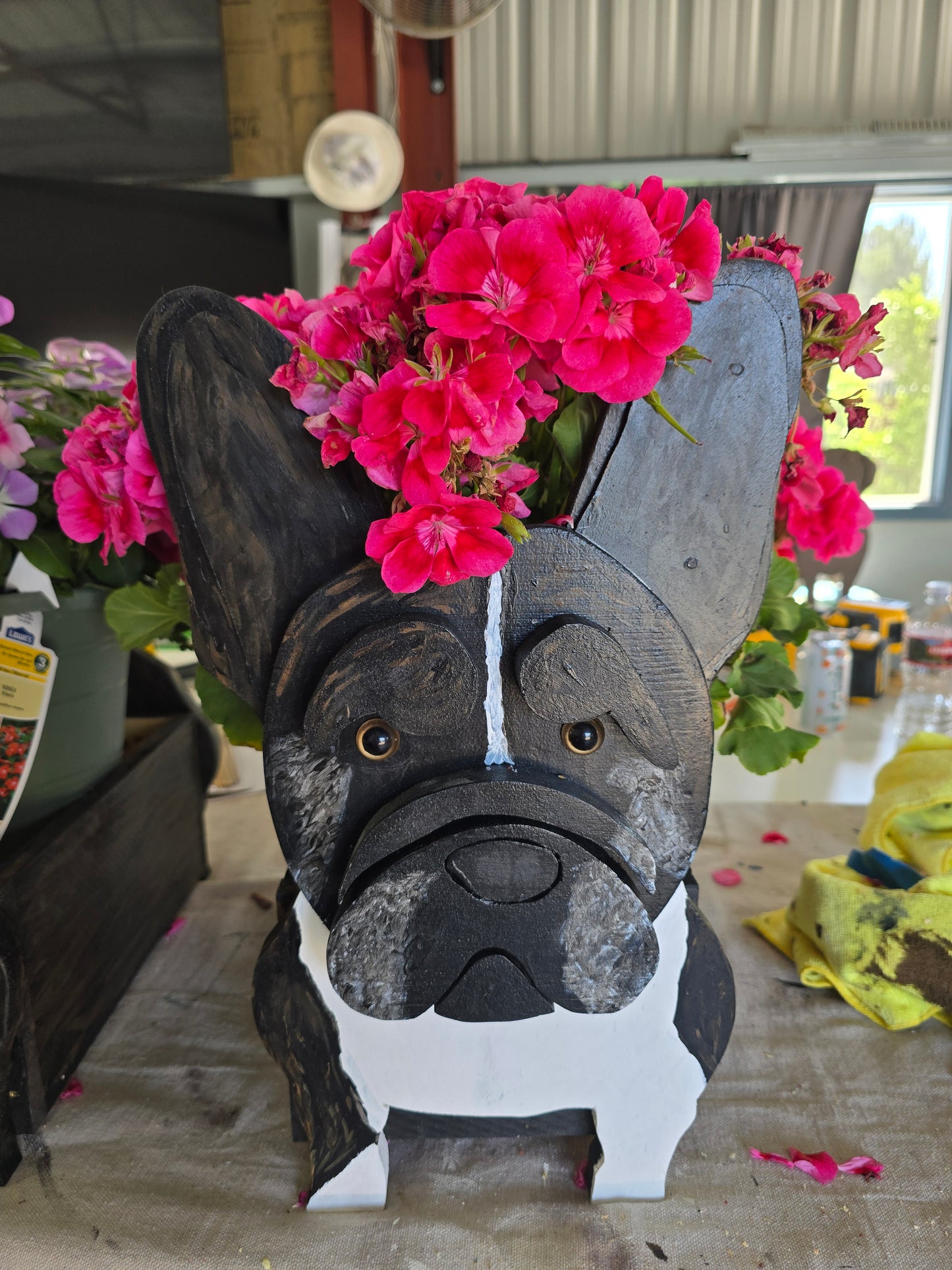 French Bulldog Planter Box