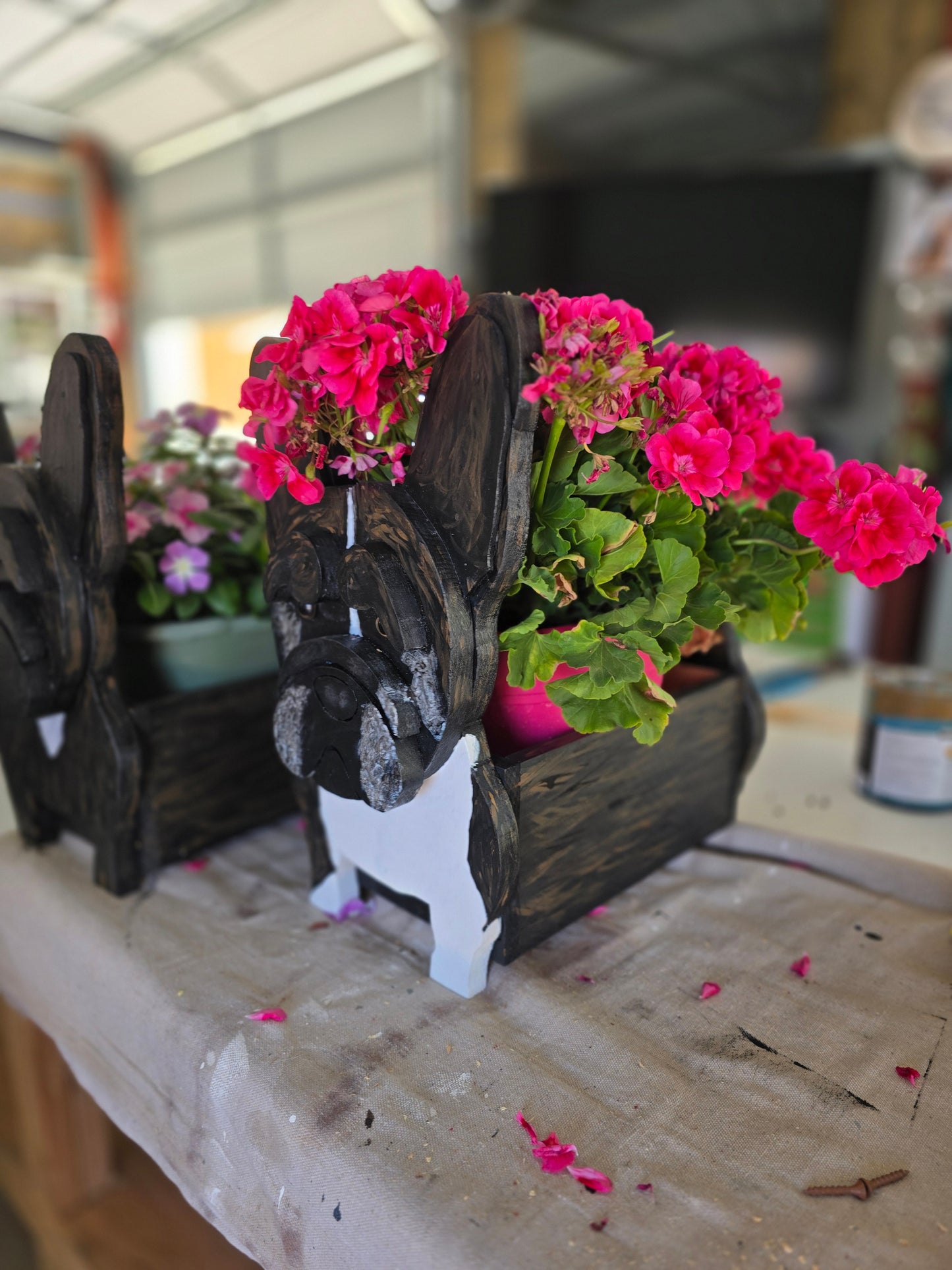 French Bulldog Planter Box