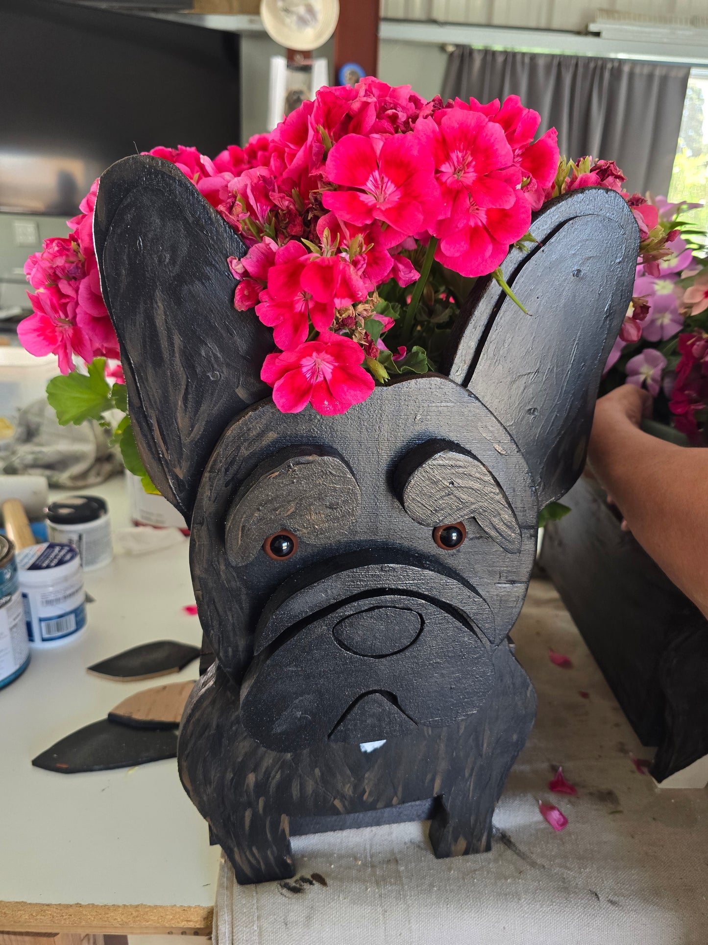 French Bulldog Planter Box