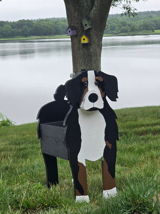Bernese Mountain Dog Planter Box