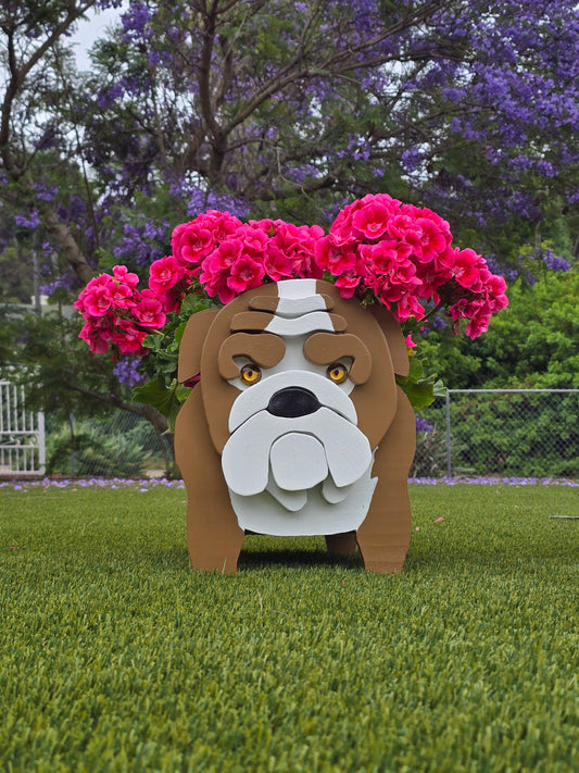 English Bulldog Planter Box