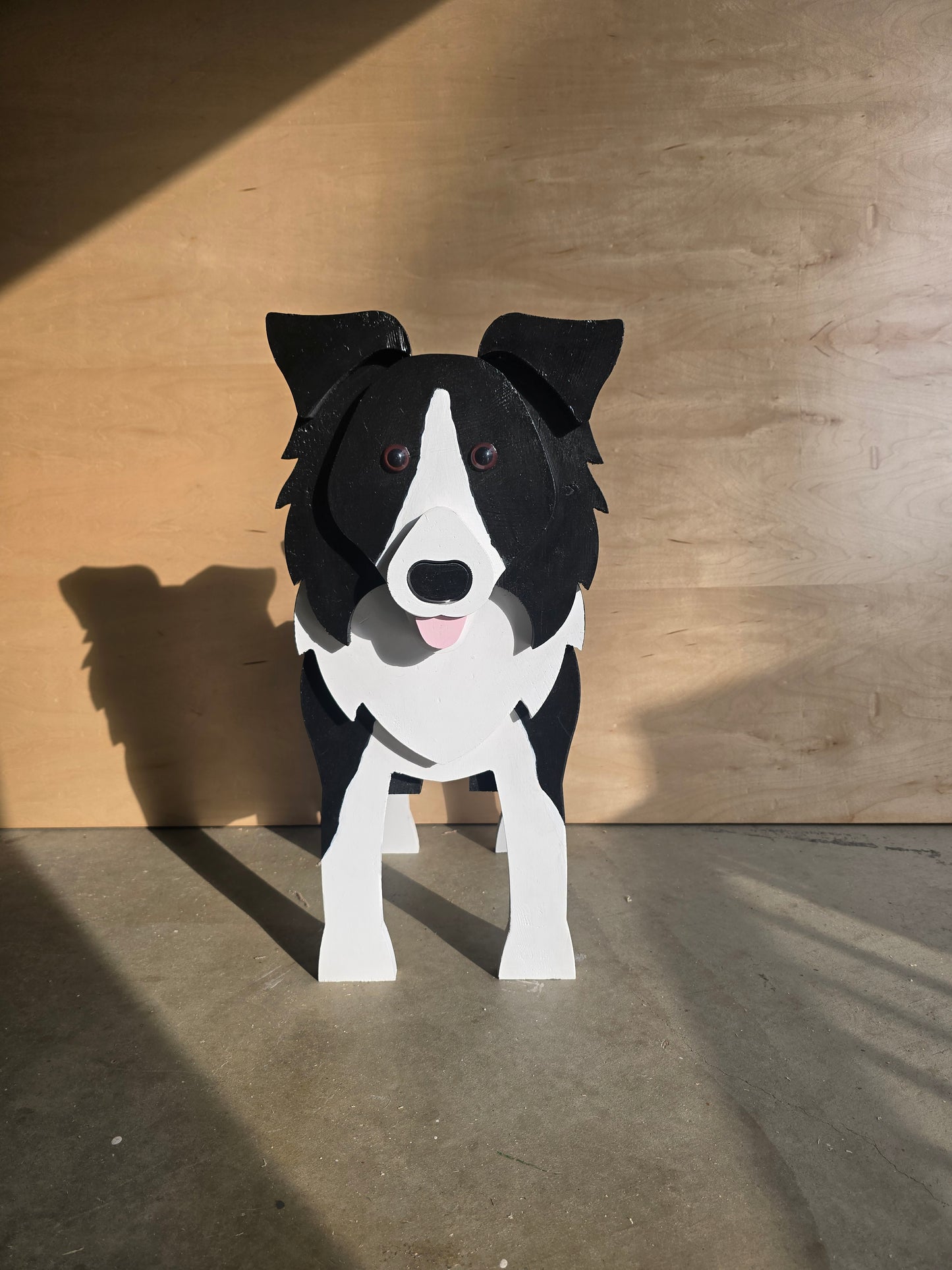 Border Collie Planter Box
