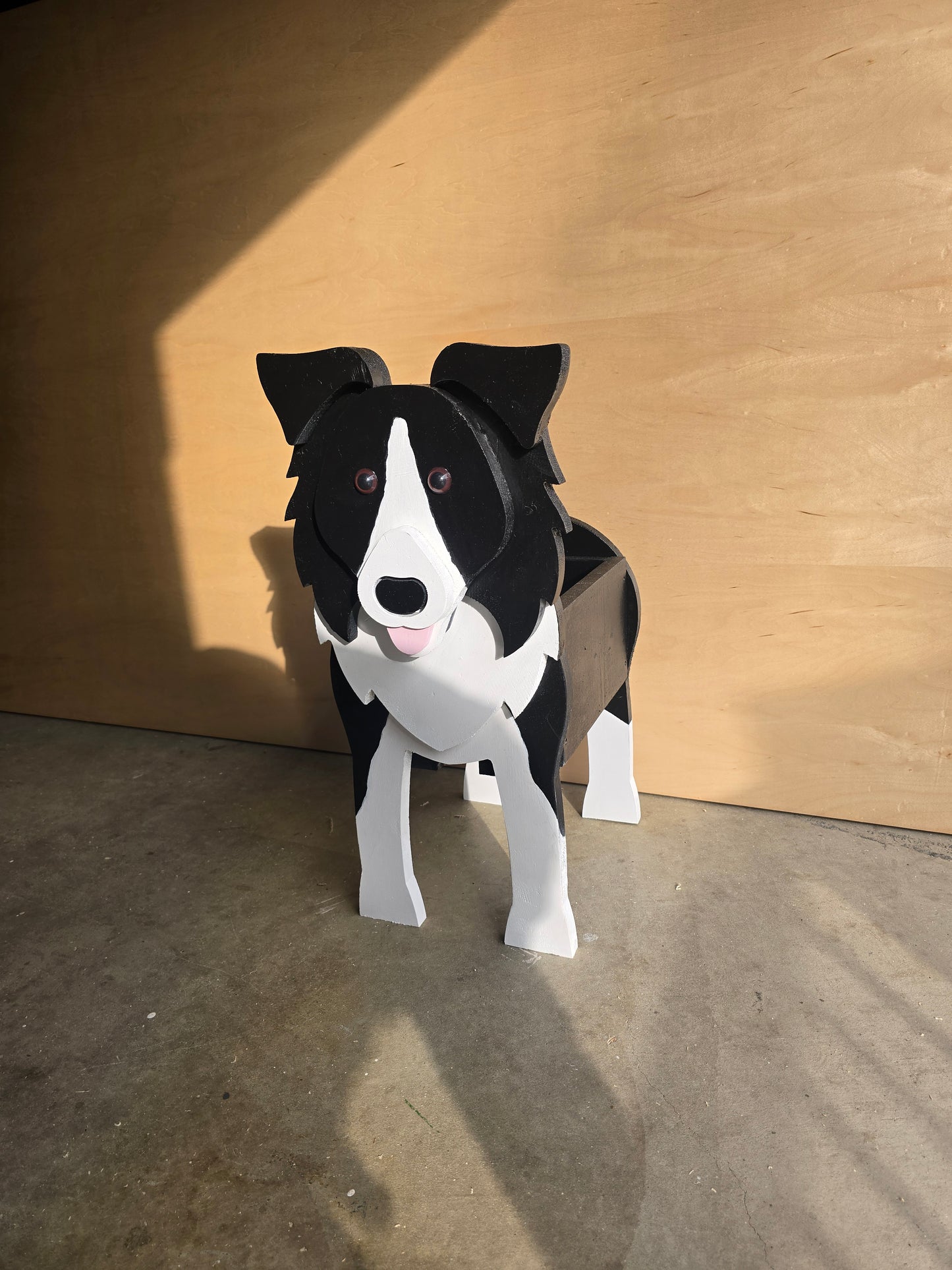Border Collie Planter Box