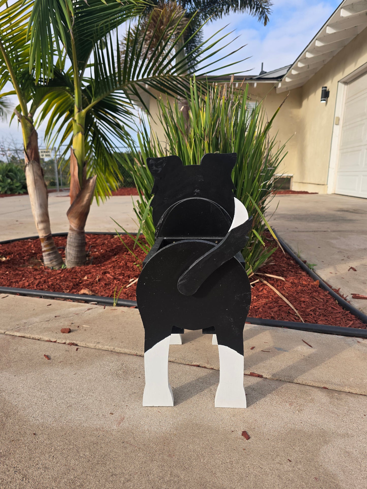 Border Collie Planter Box