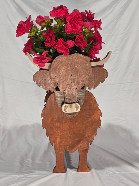 Highland Cow Planter Box