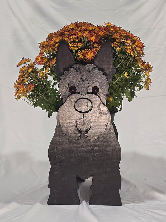 Scottish Terrier Planter Box